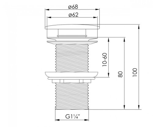 Донный клапан VOLLE 90-00-77W