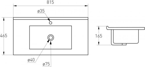 Тумба с умывальником VOLLE Nemo New 15-17-80N