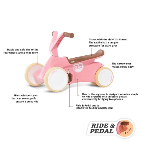 Веломобиль BERG GO2 Retro Pink 24.50.07.00