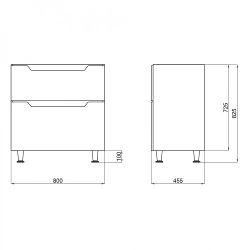 Тумба напольная Qtap Scorpio QT1473TNВ801W
