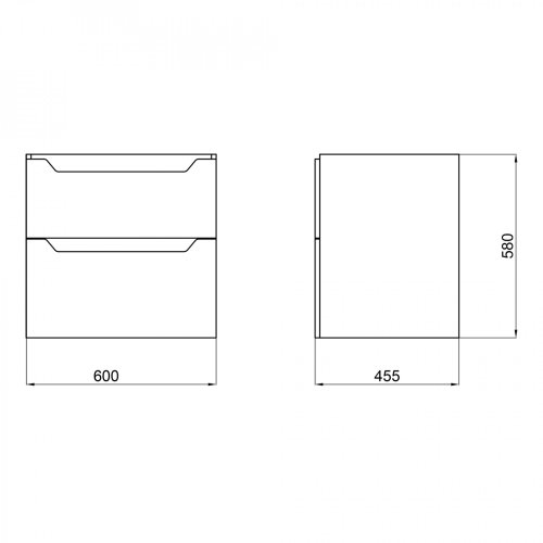 Тумба подвесная Qtap Scorpio QT1474TPВ601W