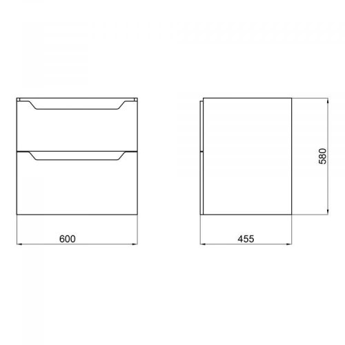 Тумба подвесная Qtap Scorpio QT1474TPВ602G