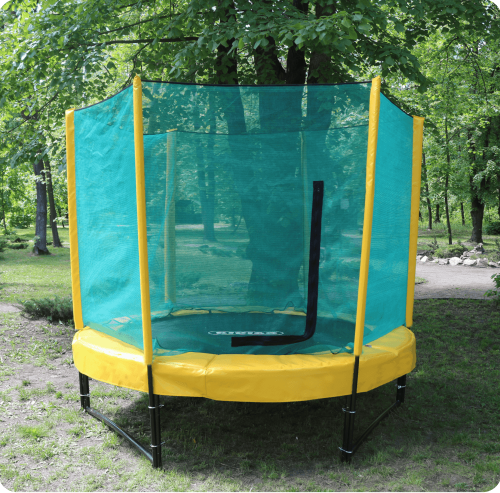 Батут с сеткой KIDIGO Ukraine 244 см (yellow-yellow)