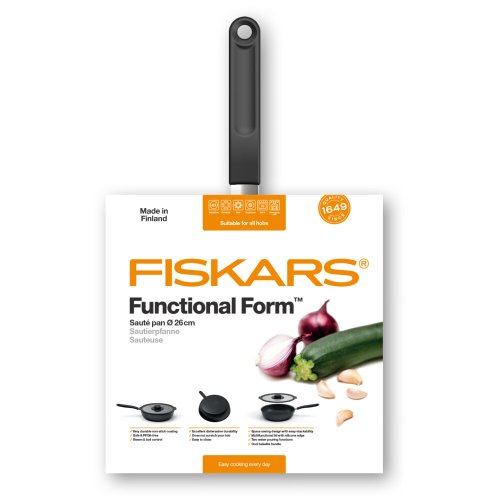 Сотейник с крышкой Fiskars Form 26 см