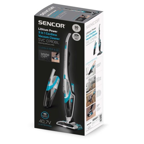 Пылесос аккумуляторный Sencor SVC0740BL