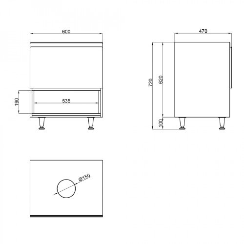 Тумба напольная Qtap Robin QT1380TNН6001WWO