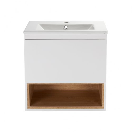 Тумба подвесная с умывальником Qtap Robin QT1372TPВ6001WWO