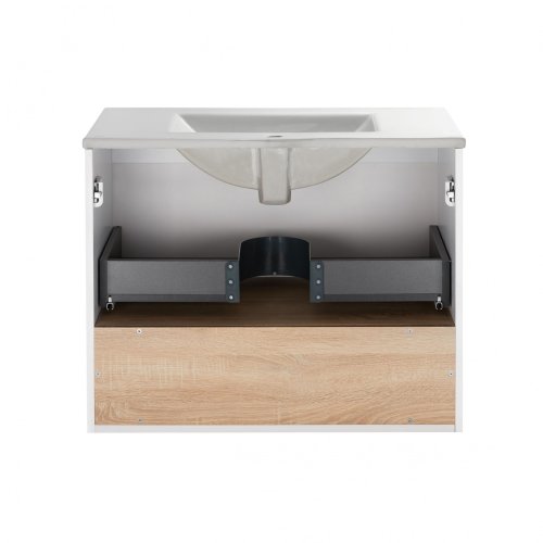 Тумба подвесная с умывальником Qtap Robin QT1372TPВ7001WWO