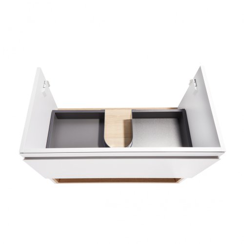 Тумба подвесная с умывальником Qtap Robin QT1372TPВ8001WWO