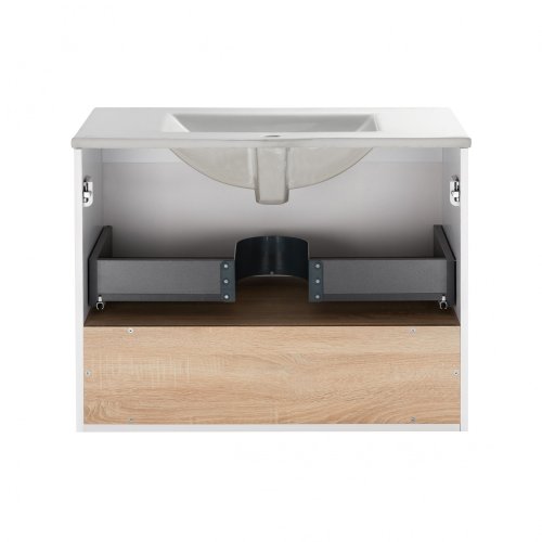 Тумба подвесная с умывальником Qtap Robin QT1372TPВ8001WWO