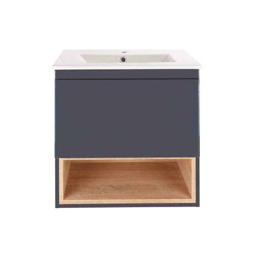 Тумба подвесная с умывальником Qtap Robin QT1372TPВ6002GWO