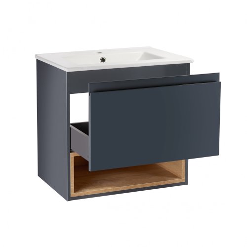 Тумба подвесная с умывальником Qtap Robin QT1372TPВ6002GWO