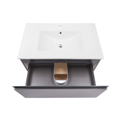 Тумба подвесная с умывальником Qtap Robin QT1372TPВ7002GWO