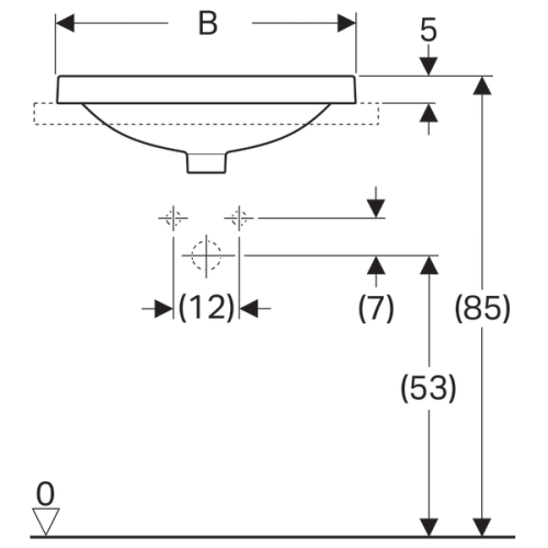 Умывальник Geberit VariForm 500.721.01.2