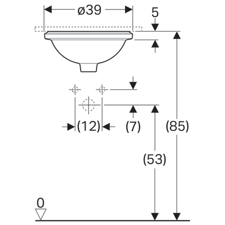 Умивальник Geberit VariForm 500.745.01.2