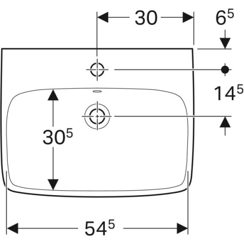 Умывальник Geberit Selnova Square 500.300.01.1
