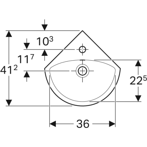 Умывальник Geberit Selnova 500.326.01.1