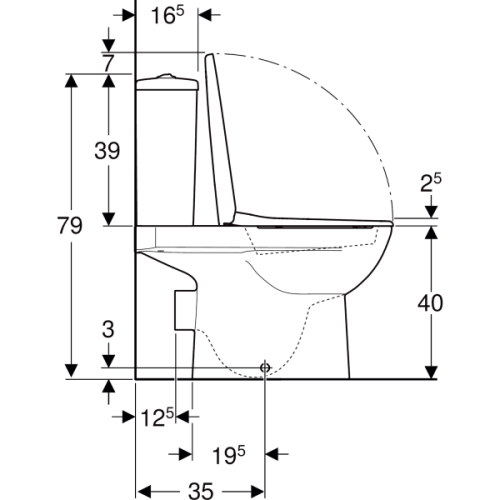 Унітаз Geberit Selnova Rimfree 501.753.00.1