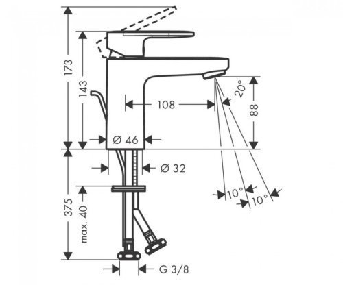 Смеситель для умывальника Hansgrohe Vernis Blend 71551000