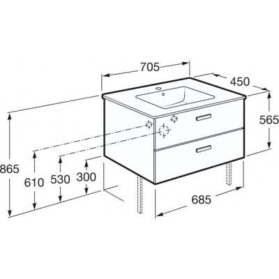 Тумба под умывальник Roca Victoria Basic A856682806