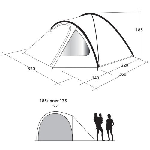 Палатка Outwell Haze 5 Grey (111160)