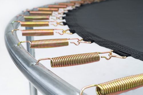 Батут Hop-Sport 10ft (305cm) Black/Green з зовнішньою сіткою 4 ноги