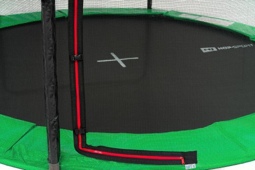 Батут Hop-Sport 14ft (427cm) Black/Green с наружной сеткой