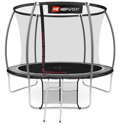 Батут Hop-Sport Premium 10ft (305cm) Black/Grey с внутренней сеткой
