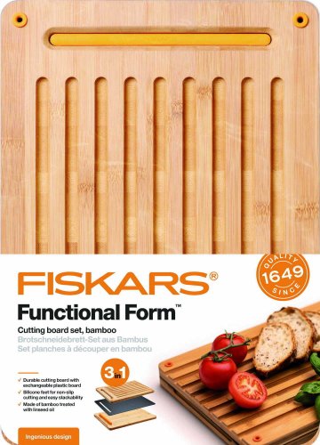 Доска бамбуковая Fiskars FF для хлеба