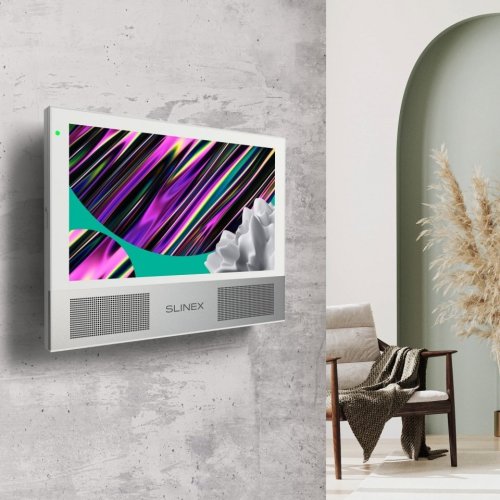 Комплект видеодомофона Slinex Sonik 7 White + Панель Slinex ML-20HD Gold Black