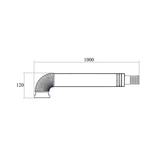 Комплект коаксиального дымохода для турбированного проточного водонагревателя 1000 мм. (60/90 мм)