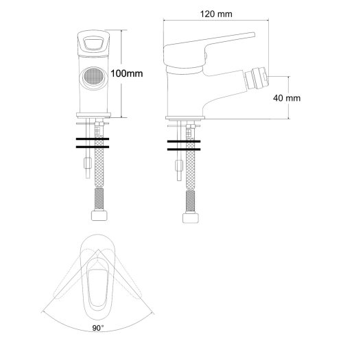 Смеситель для биде RJ Narciz RBZ100-2