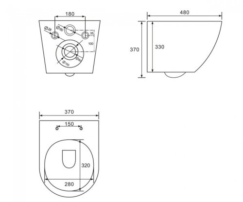 Унитаз + инсталляция VOLLE Amadeus M Rimless 13-06-055M+771973