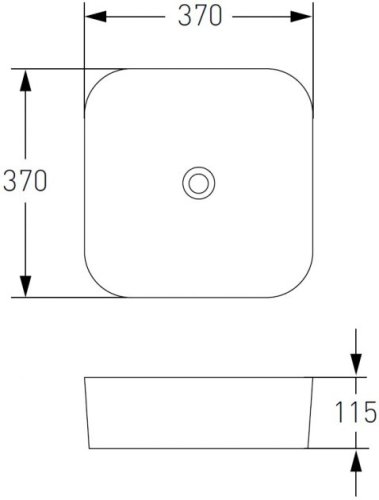 Умывальник VOLLE Dios 2 13-333-33