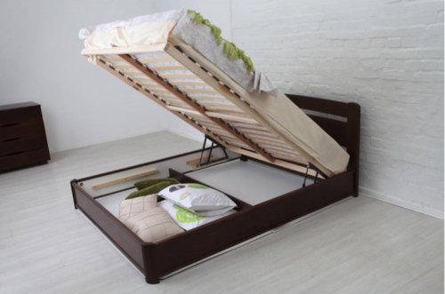 Кровать двуспальная МИКС-мебель Каролина с подъемным механизмом 180х200 венге