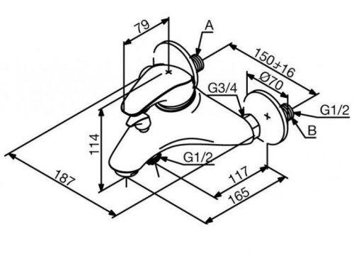 Смеситель для ванны Damixa Space 101000000
