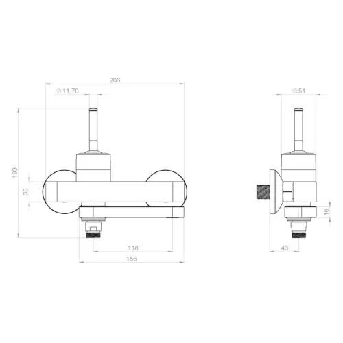 Смеситель для ванны Damixa ARC 291000000