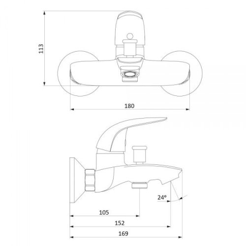 Смеситель для ванны Damixa Palace Bit 311000000