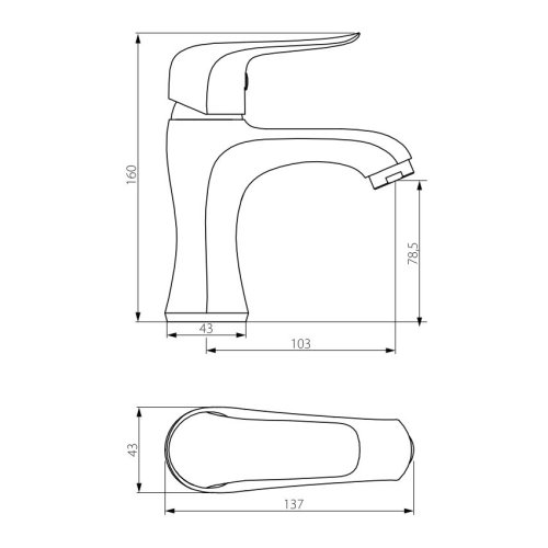 Змішувач для умивальника Damixa Palace Evo 2 320210000