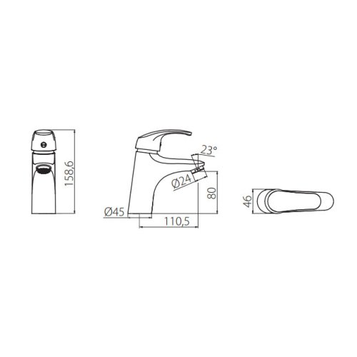 Смеситель для умывальника Damixa Palace One 410210000