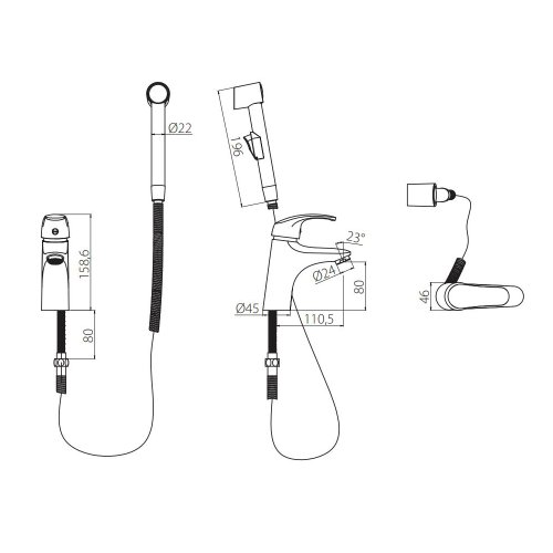 Смеситель для умывальника Damixa Palace One 410300000