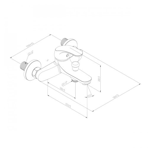 Смеситель для ванны Damixa Palace One 411000000