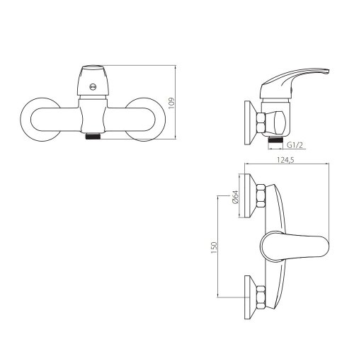 Смеситель для душа Damixa Palace One 412000000