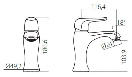 Смеситель для умывальника Damixa Palace Evo 420210000