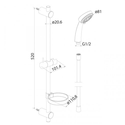 Душовий набір Damixa Contour 760100310