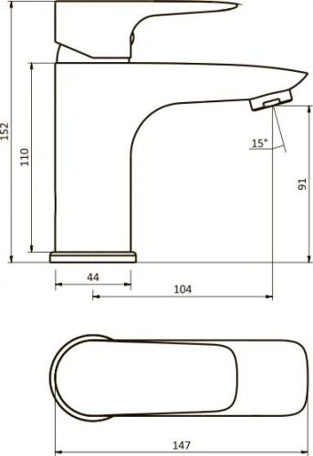 Смеситель для умывальника Damixa Origin Evo 2 780210000