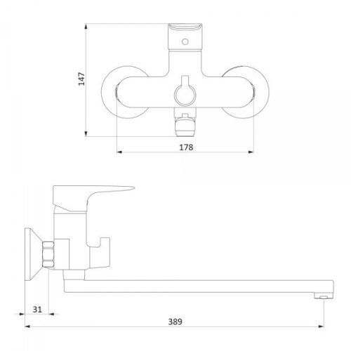 Смеситель для ванной Damixa Origin Evo 2 789500000