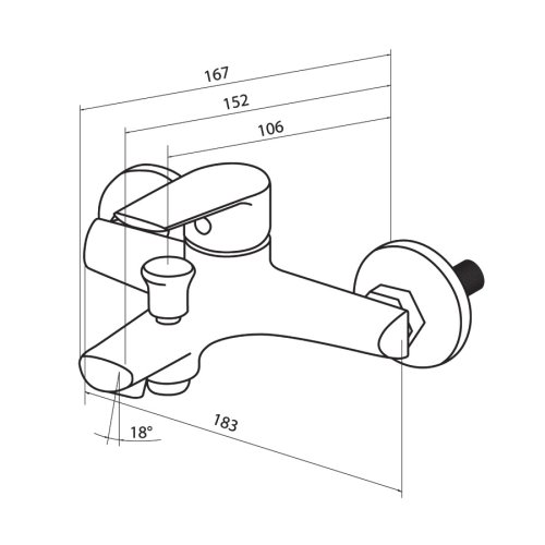 Смеситель для ванны Damixa Origin Balance 791000000