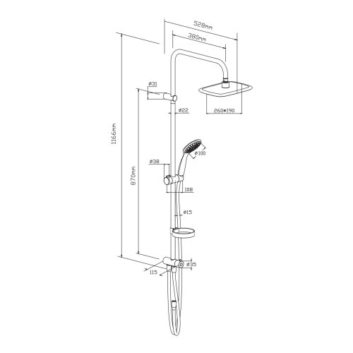 Душевая система Damixa Palace Evo 974200000