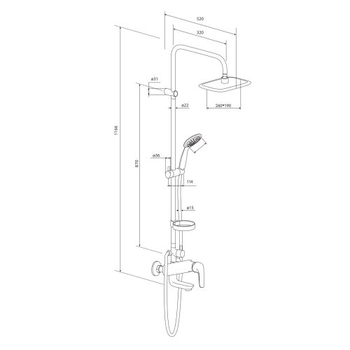 Душова система Damixa Palace Evo 974230000